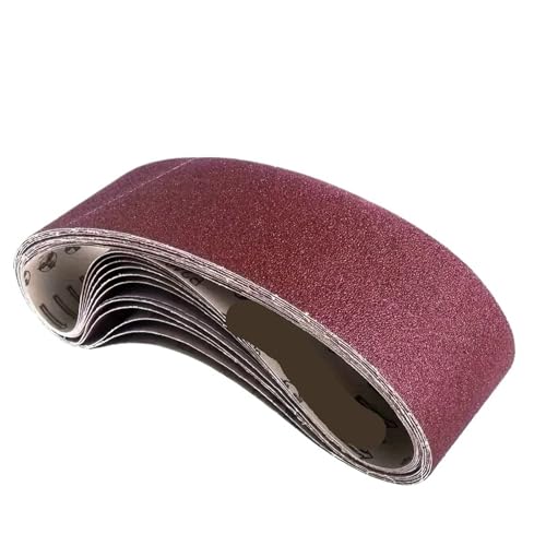 WSQHAO Schleifbänder 4 x 36 Zoll Aluminiumoxid-Schleifband-Set – Schleifpapier mit Körnungen 60, 80, 120, 150, 240 und 400 for tragbare Schleifbänder(10pcs 80 Grits) von WSQHAO