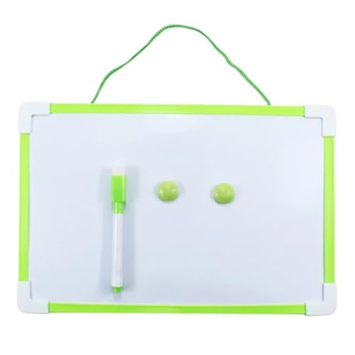Whiteboard Für Die Wand Magnetisches Whiteboard mit Marker und Magneten-Set, doppelseitiges löschbares Whiteboard, Zeichenbrett, hängendes Memoboard(Green) von WSQHAO