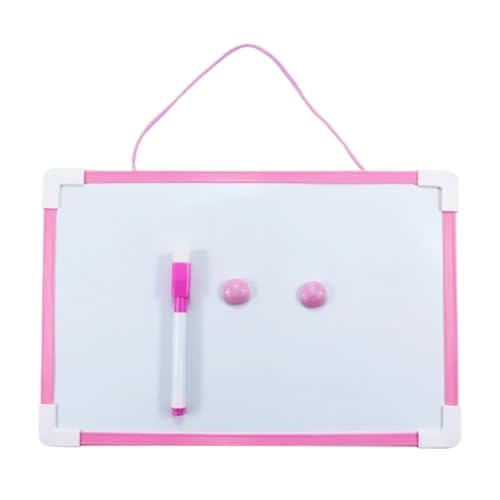 Whiteboard Für Die Wand Magnetisches Whiteboard mit Marker und Magneten-Set, doppelseitiges löschbares Whiteboard, Zeichenbrett, hängendes Memoboard(Pink) von WSQHAO