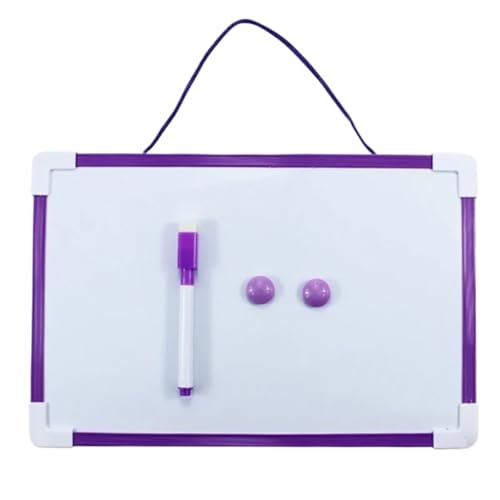Whiteboard Für Die Wand Magnetisches Whiteboard mit Marker und Magneten-Set, doppelseitiges löschbares Whiteboard, Zeichenbrett, hängendes Memoboard(Purple) von WSQHAO