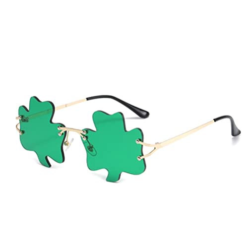 WSTERAO 2022 Neue Party Requisiten, 1 Paar vierblättrige Kleeblatt Sonnenbrille, grüne Kleeblatt Brille St. Patricks Day, irische Themenparty Dekorationen Foto Requisiten WSTERAO 2022 Neue Party Requisiten, 1 Paar vierblättrige Kleeblatt Sonnenbrille, grüne Kleeblatt Brille St. Patricks Day, irische Themenparty Dekorationen Foto Requisiten von WSTERAO
