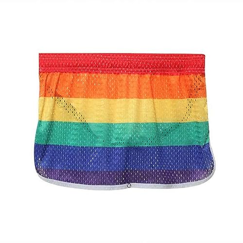 WSZJLN Sexy Unterwäsche für Herren, Boxershorts, Culottes, Höschen, Netzstoff, Regenbogen-Innen-Jockstrap, Penis-Beutel, Unterhose, Schnalle, Boxershorts-Regenbogen-M WSZJLN Sexy Unterwäsche für Herren, Boxershorts, Culottes, Höschen, Netzstoff, Regenbogen-Innen-Jockstrap, Penis-Beutel, Unterhose, Schnalle, Boxershorts-Regenbogen-M von WSZJLN
