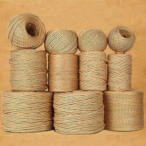 1/2/3/5/6/10mm Natürliche Jute Seil Schnur DIY Nähen Vintage Jute Band String Schnur Handwerk Handarbeit Hanf Hochzeit Party Dekoration (Color : Jute Rope 6mm 50M) von WTAXBH