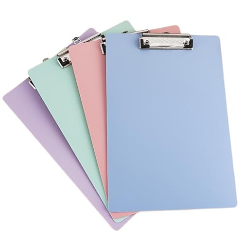 Klemmbrett 4 bunte A4-Aktenordner, Schreibtafel-Clips, Protokoll-Clips, Skizzen-Zwischenablagen, praktisch for den Einsatz im Büro und in der Schule Klemmbrett 4 bunte A4-Aktenordner, Schreibtafel-Clips, Protokoll-Clips, Skizzen-Zwischenablagen, praktisch for den Einsatz im Büro und in der Schule von WTAXBH