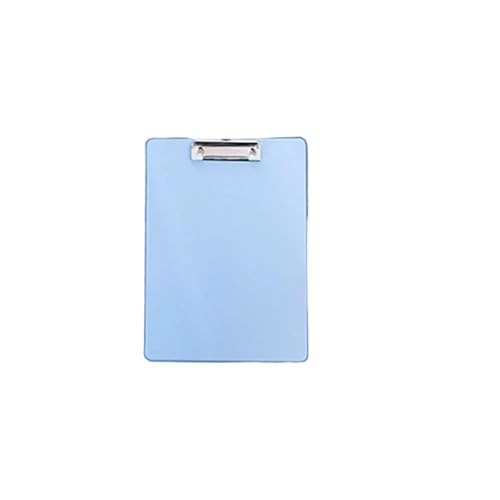 Klemmbrett A4-Büroordner aus Kunststoff, A5-Schreibtafel for Schülernotizen, A6-Unterschriftentafel, Klemmbrett, Tisch-Organizer, Ordner, Dokumente(Sky Blue A6) von WTAXBH