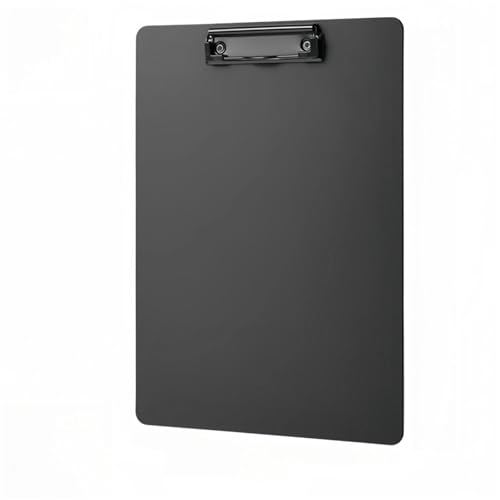 Klemmbrett A4-Dateiordner-Klemmbrett, Schreibblock, Memo-Klemmbrett-Clips, Testpapier-Aufbewahrungs-Organizer, Schulbedarf, Büromaterial(Black) von WTAXBH