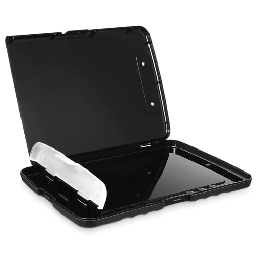 Klemmbrett A4-Dokumenten-Organizer, Dateibox, PP-Kunststoff, Klemmbrett, Ordner, 360 x 250 30 mm, Schwarz, große Kapazität, Aufbewahrung von Bürobedarf, tragbar Klemmbrett A4-Dokumenten-Organizer, Dateibox, PP-Kunststoff, Klemmbrett, Ordner, 360 x 250 30 mm, Schwarz, große Kapazität, Aufbewahrung von Bürobedarf, tragbar von WTAXBH