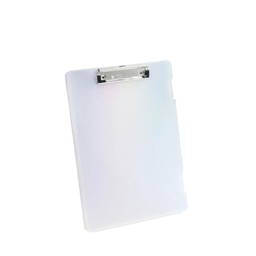 Klemmbrett Dateibox Schreibblock Zwei-in-Eins-A4-Dateiaufbewahrungsbox Multifunktionale Board-Clip-Testpapieraufbewahrung und Organisationsartefakt(Transparent Color) von WTAXBH