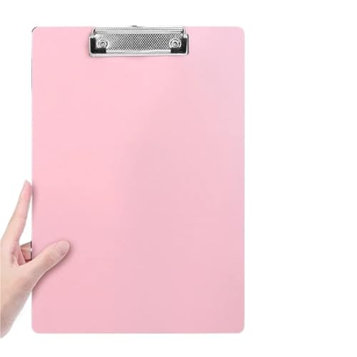 Klemmbrett Kunststoff A4 Zwischenablage Matt Textur Datei Papier Lagerung Bord Student Büro Liefert Schreibtafel(Pink) von WTAXBH
