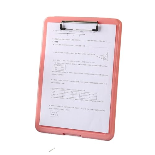 Klemmbrett Memo-Clipboard, A4-Datei, Zwischenablage, Box, Hülle, A4-Datei-Organizer, Dateiaufbewahrung, A4-Dateiordner, Kunststoff, Minimalismus, Schreib-Zwischenablage(Pink) von WTAXBH