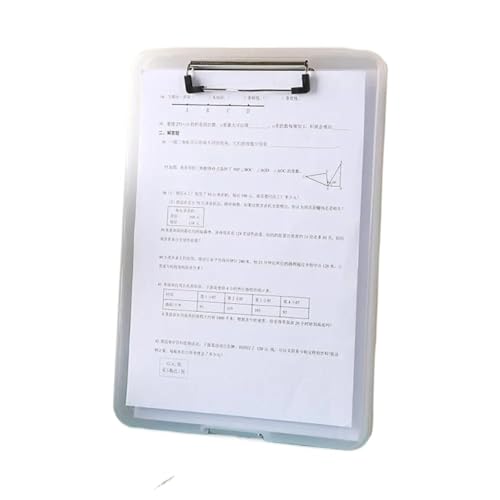 Klemmbrett Memo-Clipboard, A4-Datei, Zwischenablage, Box, Hülle, A4-Datei-Organizer, Dateiaufbewahrung, A4-Dateiordner, Kunststoff, Minimalismus, Schreib-Zwischenablage(Transparent) von WTAXBH
