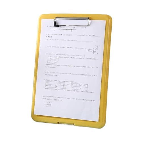 Klemmbrett Memo-Clipboard, A4-Datei, Zwischenablage, Box, Hülle, A4-Datei-Organizer, Dateiaufbewahrung, A4-Dateiordner, Kunststoff, Minimalismus, Schreib-Zwischenablage(Yellow) von WTAXBH
