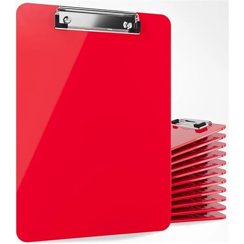 Klemmbrett Rote Klemmbretter aus Kunststoff, 12er-Set, leicht, griffig, rutschfest, sicher, for Kinder, Büro und Schule Klemmbrett Rote Klemmbretter aus Kunststoff, 12er-Set, leicht, griffig, rutschfest, sicher, for Kinder, Büro und Schule von WTAXBH