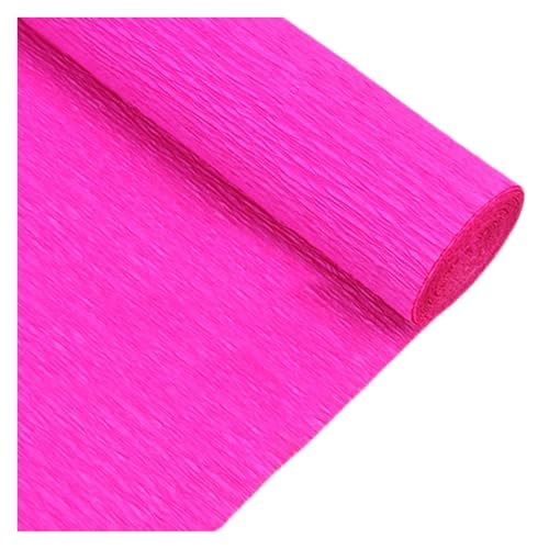 Krepppapier 5x250cm Rolle Gefältelt Krepp Papier Dekorative Blume for Ostern Kindertag Party Kind DIY Handgemachte Kreative papiere(Deep rose) von WTAXBH