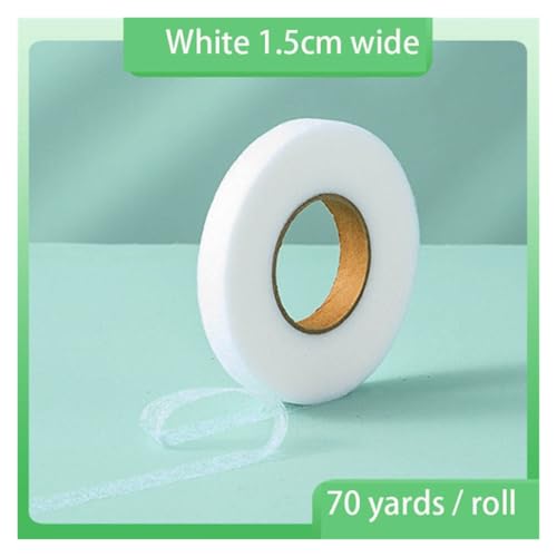 Saumband zum Aufbügeln 2PCS 60Meter/Rolle doppelseitige Vlies Interlining Klebstoff Stoff Tuch Eisen Auf Saum Band Interlining web DIY Nähen Handwerk.(1.5cm white) von WTAXBH