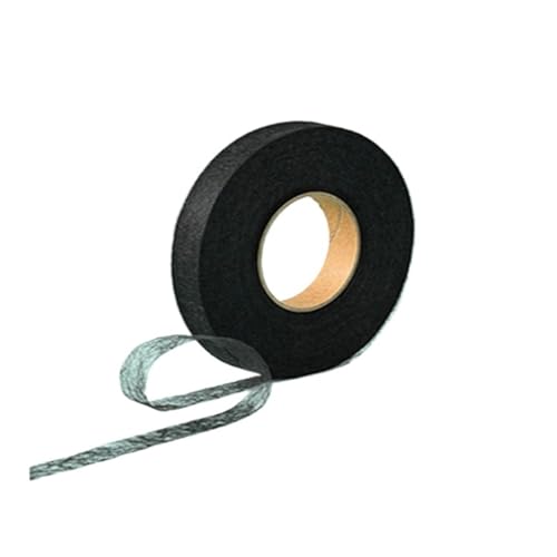 Saumband zum Aufbügeln 70 Yards Schwarz Weiß Doppelseitiges Einlageklebeband for Stoffkleidung, for Aufbügeln am Saumband, Einlagennetz, DIY, Nähen, Patchwork-Zubehör(Black 1.5cm wide) von WTAXBH