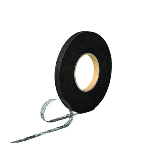 Saumband zum Aufbügeln 70 Yards Schwarz Weiß Doppelseitiges Einlageklebeband for Stoffkleidung, for Aufbügeln am Saumband, Einlagennetz, DIY, Nähen, Patchwork-Zubehör(Black 1cm wide) von WTAXBH