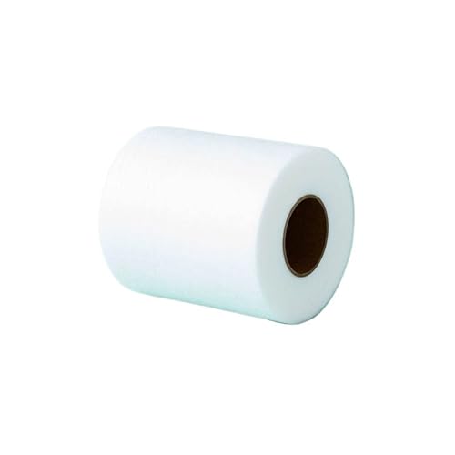 Saumband zum Aufbügeln 70 Yards Schwarz Weiß Doppelseitiges Einlageklebeband for Stoffkleidung, for Aufbügeln am Saumband, Einlagennetz, DIY, Nähen, Patchwork-Zubehör(White 10cm wide) von WTAXBH
