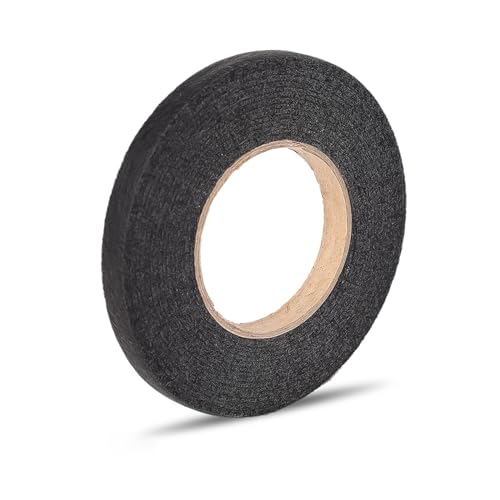 Saumband zum Aufbügeln Hosenkante kürzen Klebeband Paste Kleber doppelseitige Einlage Stoff Tuch Eisen auf Saum Band Web DIY Nähen Handwerk Zubehör.(Black,1cmx60m) von WTAXBH
