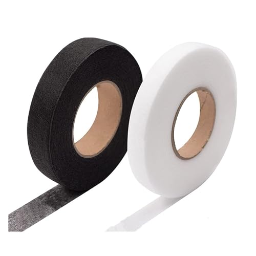 WTAXBH Saumband zum Aufbügeln 100 m doppelseitiges Stoff-Fixiersaumband, 15–30 mm Klebebahn-Klebeband, keine Saumbandrolle for Nähen von Kleidungsstücken(White,15mm) von WTAXBH