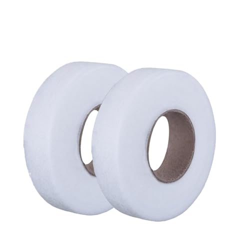 WTAXBH Saumband zum Aufbügeln 3/1 Stück doppelseitige Vlies-Einlage, selbstklebend, Stoff, Kleidung, Bekleidung, Saumband for Aufbügeln, Einlage-Web for DIY-Näharbeiten(2PCS-1cm x 60m) von WTAXBH