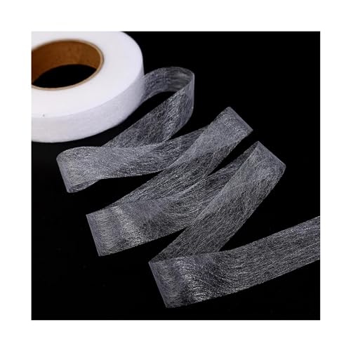 WTAXBH Saumband zum Aufbügeln 60 m doppelseitiges Vlies-Klebeband for Aufbügeln am Saum, Stoff, Kleidung, Patchwork, DIY-Nähzubehör(2CM-(Width)) von WTAXBH
