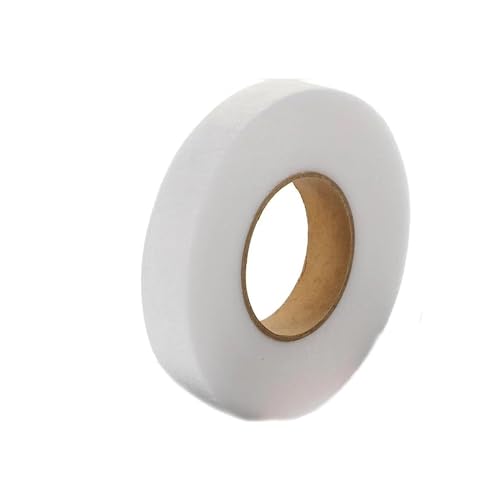 WTAXBH Saumband zum Aufbügeln 60M doppelseitige Hosen Rand Verkürzen Paste Vlies Einlage Klebstoff Stoff Tuch Eisen Auf Saum Band DIY Nähen zubehör(White,2.5CM-Width) von WTAXBH