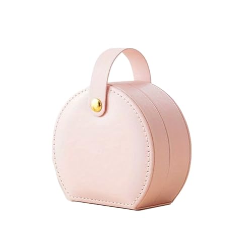 WTAXBH Schmuckkästchen Mini-Schmuck-Organizer, tragbare Reise-Schmuckschatulle for Damen, geeignet for Ringe, Anhänger, Ohrringe, Halsketten und Armbänder(Pink) von WTAXBH
