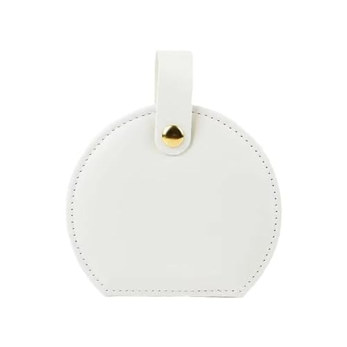 WTAXBH Schmuckkästchen Mini-Schmuck-Organizer, tragbare Reise-Schmuckschatulle for Damen, geeignet for Ringe, Anhänger, Ohrringe, Halsketten und Armbänder(WHITE) von WTAXBH