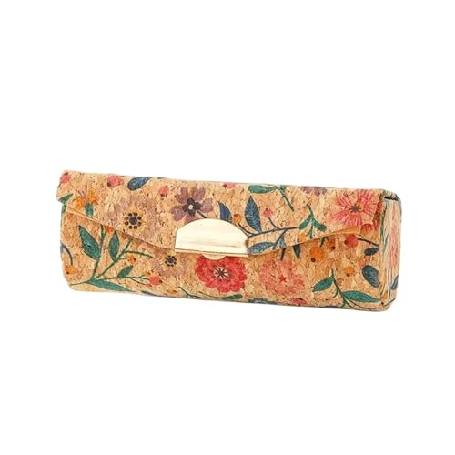 WTAXBH Schmuckkästchen Schmuckschatulle mit Blumenmuster, Lippenstift-Organizer, Kork, Vintage-Stil, tragbarer Reise-Schmuck-Organizer, Mini-Lippenstiftetui(Style1) von WTAXBH