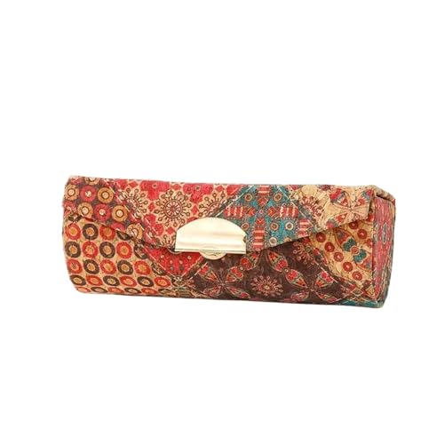 WTAXBH Schmuckkästchen Schmuckschatulle mit Blumenmuster, Lippenstift-Organizer, Kork, Vintage-Stil, tragbarer Reise-Schmuck-Organizer, Mini-Lippenstiftetui(Style3) von WTAXBH