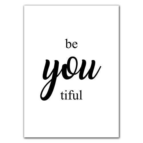 WTMLK Inspirierende Zitate Wandkunst Leinwand Malerei Schwarz Weiß Wand Poster Drucke Für Wohnzimmer Moderne Wohnkultur AL132,7,13x18cm ohne Rahmen WTMLK Inspirierende Zitate Wandkunst Leinwand Malerei Schwarz Weiß Wand Poster Drucke Für Wohnzimmer Moderne Wohnkultur AL132,7,13x18cm ohne Rahmen von WTMLK