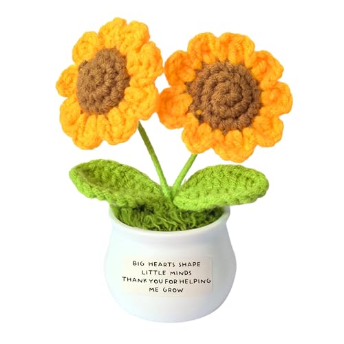 WTOPP Häkelblumen-Geschenk für Lehrer, einzigartiges Geschenk für Lehrer für Damen und Herren, Dankeschön-Geschenke für Lehrer, Ende des Jahres, gehäkelte Sonnenblumen-Geschenk zum Schulabschluss WTOPP Häkelblumen-Geschenk für Lehrer, einzigartiges Geschenk für Lehrer für Damen und Herren, Dankeschön-Geschenke für Lehrer, Ende des Jahres, gehäkelte Sonnenblumen-Geschenk zum Schulabschluss von WTOPP