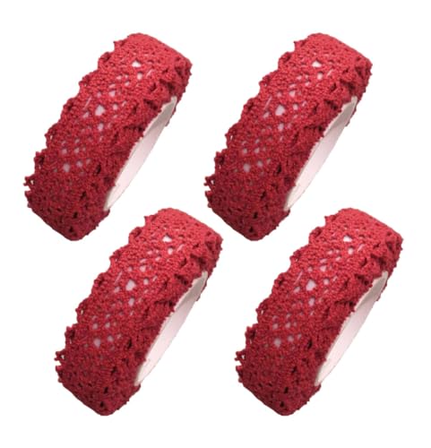 Spitzenband Selbstklebend 5 Rollen Baumwolle Spitzenband Stoffband Selbstklebend Lace Ribbon Selbstklebend Dekoband Spitze Bänder Spitzenband für Hochzeit Dekorationen scrapbooking Dekorationen von WTRYT