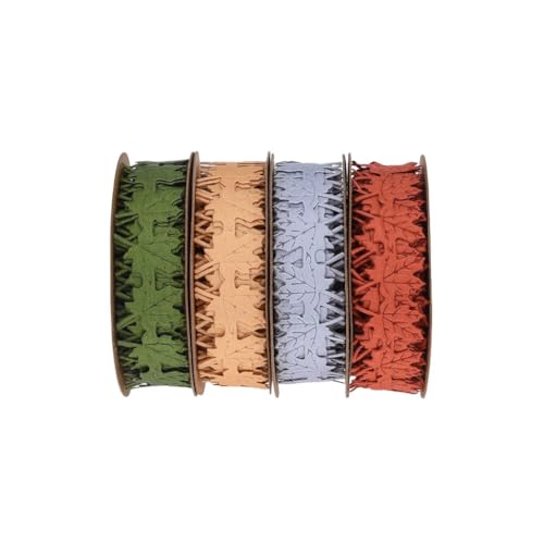 WTRYT Ahornblatt Band 4 Rollen Geprägtes Herbstbänder Polyester Thanksgiving-Bänder Geschenkband Dekoband für DIY Basteln Kränze Wickelarmband Blumensträuße Heimdekoration Weihnachtsdekoration WTRYT Ahornblatt Band 4 Rollen Geprägtes Herbstbänder Polyester Thanksgiving-Bänder Geschenkband Dekoband für DIY Basteln Kränze Wickelarmband Blumensträuße Heimdekoration Weihnachtsdekoration von WTRYT