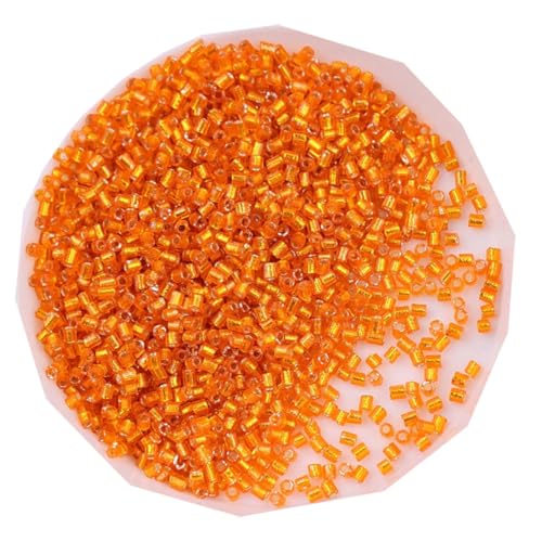 WTRYT Glasperlen 100g Kleine Perlen Lange Rocailles Rohrperlen Glas Signalhorn Perlen Röhrchen Perlen Gerade Röhrchen Perlen Tubes Perlen Glas Bugle Stiftperlen Abstandsperlen Für Ohrringe Armbänder von WTRYT