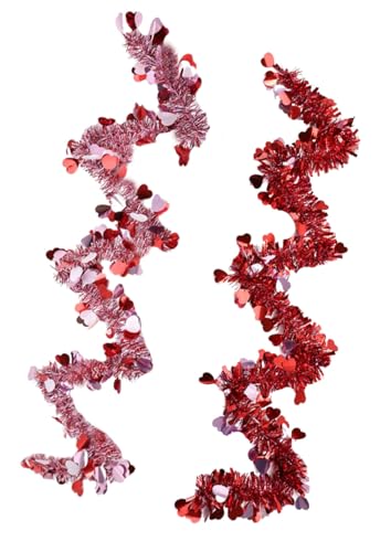 WTRYT Lametta Girlande 1 Stück 2M glänzende Lametta mit Herz metallisch Lametta Weihnachts Lametta glitzernde hängende Dekoration gedreht Lametta Valentinstag Dekoration Hochzeit Party Lametta WTRYT Lametta Girlande 1 Stück 2M glänzende Lametta mit Herz metallisch Lametta Weihnachts Lametta glitzernde hängende Dekoration gedreht Lametta Valentinstag Dekoration Hochzeit Party Lametta von WTRYT