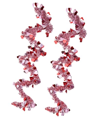 WTRYT Lametta Girlande 1 Stück 2M glänzende Lametta mit Herz metallisch Lametta Weihnachts Lametta glitzernde hängende Dekoration gedreht Lametta Valentinstag Dekoration Hochzeit Party Lametta WTRYT Lametta Girlande 1 Stück 2M glänzende Lametta mit Herz metallisch Lametta Weihnachts Lametta glitzernde hängende Dekoration gedreht Lametta Valentinstag Dekoration Hochzeit Party Lametta von WTRYT