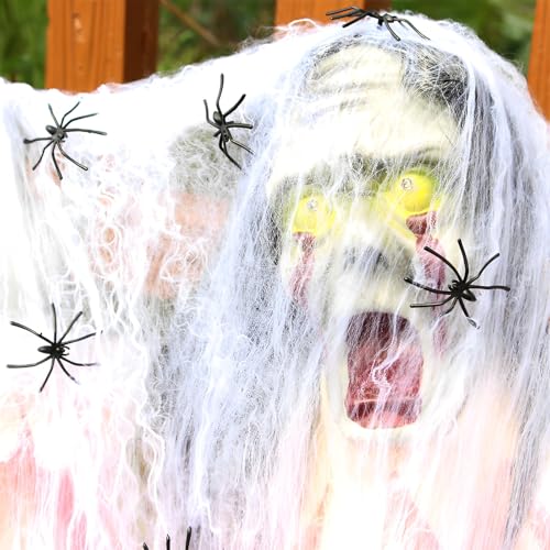 WTZWYFWJ Halloween Deko Spinnennetz,Mit 200g Weiße Dehnbare Spinnenweben Und 40 Kunstspinnen,Groß Spiderweb Gruselig Decoration, Für Innen,Für Outdoor Garten Innen Horror Party Hängende Gruselig Deko WTZWYFWJ Halloween Deko Spinnennetz,Mit 200g Weiße Dehnbare Spinnenweben Und 40 Kunstspinnen,Groß Spiderweb Gruselig Decoration, Für Innen,Für Outdoor Garten Innen Horror Party Hängende Gruselig Deko von WTZWYFWJ