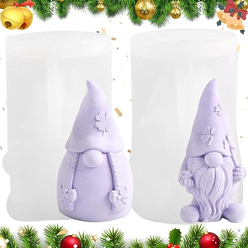 WTpin 2 Stück Kerzengießformen Aus Silikon Zwerg 3D, Gnom Gießformen Wichtel, Kerzengießformen aus Silikon Zwerg, Seifenform Weihnachten Kerze, DIY Schokoladen-Backform Osterzwerge(Zöpfe+Geschenke) WTpin 2 Stück Kerzengießformen Aus Silikon Zwerg 3D, Gnom Gießformen Wichtel, Kerzengießformen aus Silikon Zwerg, Seifenform Weihnachten Kerze, DIY Schokoladen-Backform Osterzwerge(Zöpfe+Geschenke) von WTpin