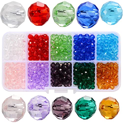 WUBAYI Transparente Kristallglasperlen, Armbandperlen, Steinperlen, Halskettenmaterial, Bulk-Armband, Kristalle, für Schmuck/Ohrringe/Ringherstellung, 150 Stück von WUBAYI