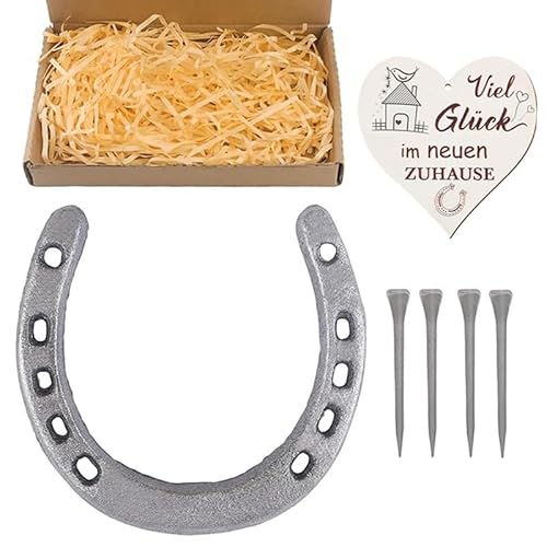 WUBAYI Gusseisen Hochzeit Hufeisen Geschenkset - Bauernhaus Dekor mit 4 Nägeln & Herzplakette, Hochzeitsgeschenk für Glücksbringer, Einweihungsfeier & Rustikale Wohnaccessoires WUBAYI Gusseisen Hochzeit Hufeisen Geschenkset - Bauernhaus Dekor mit 4 Nägeln & Herzplakette, Hochzeitsgeschenk für Glücksbringer, Einweihungsfeier & Rustikale Wohnaccessoires von WUBAYI