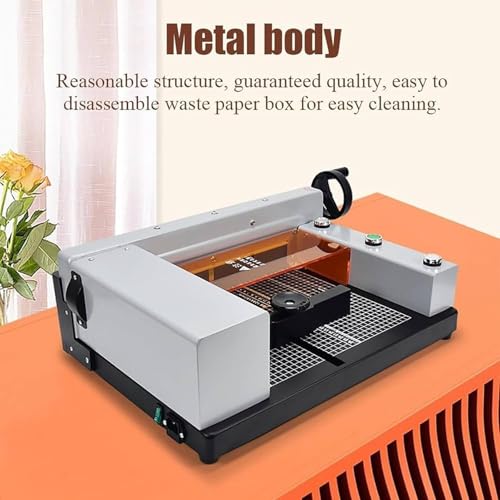 Elektrischer Papierschneider, Hochleistungs-Automatik-Papierschneider mit Positionsanzeige, Schnittbreite 40–300 mm, Schnittstärke 40 mm, doppelte Schutzabdeckung, für Büro, Zuhause, Schule von WUCIOA
