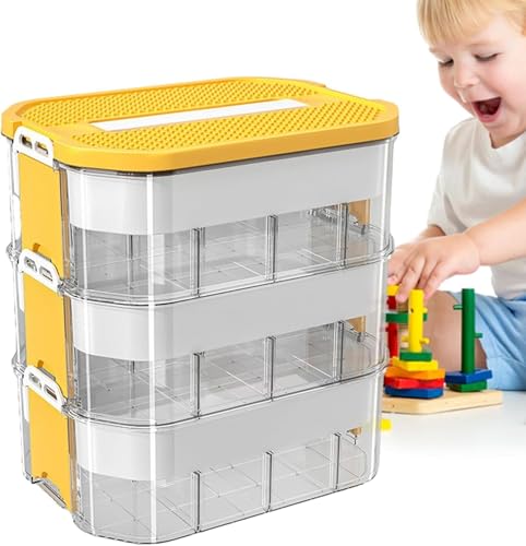 WUDLEP 3 Stufen Bausteine Boxen Aufbewahrung Spielzeugkiste, Kinder Aufbewahrungsbox mit Deckel, Sortierbox für LEGO WUDLEP 3 Stufen Bausteine Boxen Aufbewahrung Spielzeugkiste, Kinder Aufbewahrungsbox mit Deckel, Sortierbox für LEGO von WUDLEP
