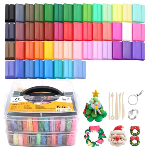 Air Dry Clay Set für Kinder - 72 Farben Modelliermasse Kit mit Werkzeugen, Aufbewahrungsbeuteln & Handbuch, ungiftiger, weicher Bastelton für DIY-Tiere, Figuren & kreative Projekte, Geschenk für Air Dry Clay Set für Kinder - 72 Farben Modelliermasse Kit mit Werkzeugen, Aufbewahrungsbeuteln & Handbuch, ungiftiger, weicher Bastelton für DIY-Tiere, Figuren & kreative Projekte, Geschenk für von WUERKIYA