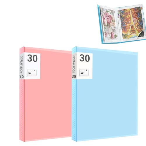 Diamant-Malerei-Aufbewahrungsbuch, Großes Diamond Painting Organizer A4 - Perfekt zur Aufbewahrung von Diamond Painting, Diamond Painting und Zubehör, Farben Blau und Rosa Diamant-Malerei-Aufbewahrungsbuch, Großes Diamond Painting Organizer A4 - Perfekt zur Aufbewahrung von Diamond Painting, Diamond Painting und Zubehör, Farben Blau und Rosa von WUERKIYA