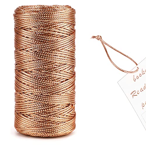 Bronze Metallic Kordel Bronze Schnur, 1.5MM Breit Bronze Metallic Kordel 100M Nicht Elastisch Kordelband Schnur DIY Bastelschnur Schmuckschnur Bastelschnur für Handwerk Hochzeit Dekorieren -Bronze Bronze Metallic Kordel Bronze Schnur, 1.5MM Breit Bronze Metallic Kordel 100M Nicht Elastisch Kordelband Schnur DIY Bastelschnur Schmuckschnur Bastelschnur für Handwerk Hochzeit Dekorieren -Bronze von WUERKIYA
