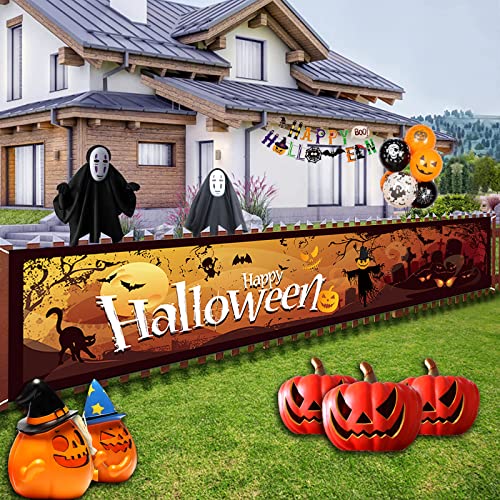 Halloween Banner Große Halloween Dekoration Banner Halloween Hängende Banner Dekoration Hängende Yard Banner für den Außen Innen Veranda Gartenzaun Garage Banner Terrasse Halloween Party Dekoration-1 Halloween Banner Große Halloween Dekoration Banner Halloween Hängende Banner Dekoration Hängende Yard Banner für den Außen Innen Veranda Gartenzaun Garage Banner Terrasse Halloween Party Dekoration-1 von WUERKIYA