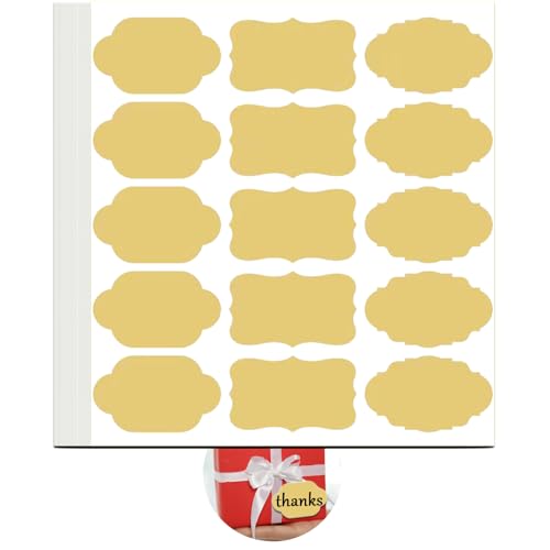 450 Stück Geschenkanhänger, Aufkleber und selbstklebende Namensetiketten, 3,1 x 5,1 cm von WUINOID