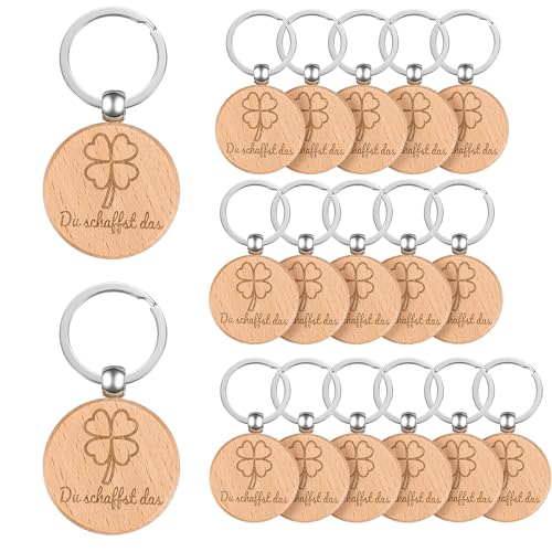 WUISOLQP 18 Stück Schlüsselanhänger Holz Kleeblatt Glücksbringer Schlüsselanhänger Kleeblatt Rund Holzanhänger Kleeblatt Schlüssel Anhänger für Dekoration Viel Glück Geschenk für Kollegen Kommilitonen WUISOLQP 18 Stück Schlüsselanhänger Holz Kleeblatt Glücksbringer Schlüsselanhänger Kleeblatt Rund Holzanhänger Kleeblatt Schlüssel Anhänger für Dekoration Viel Glück Geschenk für Kollegen Kommilitonen von WUISOLQP